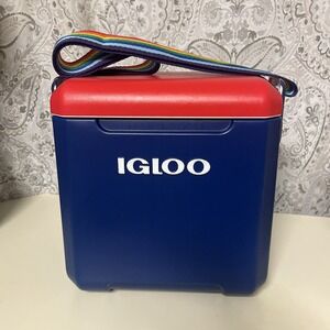 Igloo Retired 11 Can Tag-Along-Too Cooler w/ 2-Day Ice , Navy w/Rainbow